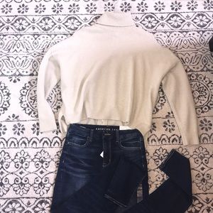 Fuzzy turtle neck sweater